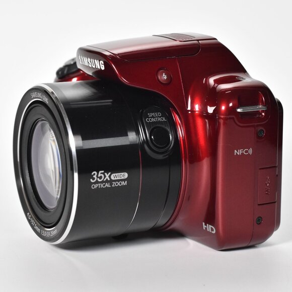 Samsung WB1100F Digital Camera 16.4MP 35x Optical Zoom HD Video WiFi NFC Red - Picture 3 of 16
